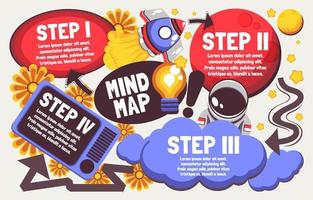 Mind Mapping Elements and Background vector
