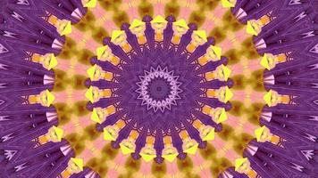 Purple and Sun Orange Kaleidoscopic Background video