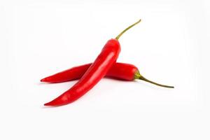 Two hot red peppers photo