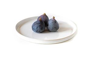 Three ripe delicious figs photo