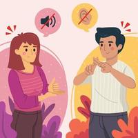 Deaf People Communicating Through Sign Language