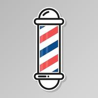 poste de barbero. ilustración vectorial en diseño de dibujos animados vector