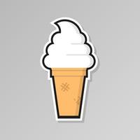 Ice cream icon. Vector illustration cartoon design