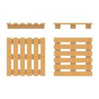 Set of pallet icons. Vector illustration in flat design