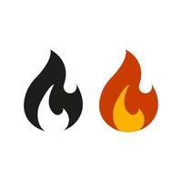 Fire icon. Vector illustration in flat design