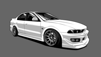 Street Racing Old School Car vector