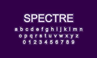 spectre font alphabet vector