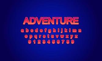 text effect adventure title style vector