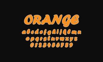 efecto de texto estilo de título naranja vector