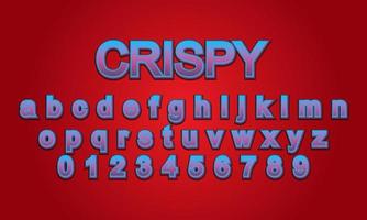 text effect crispy title style vector