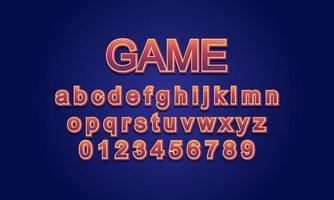 text effect game title style vector