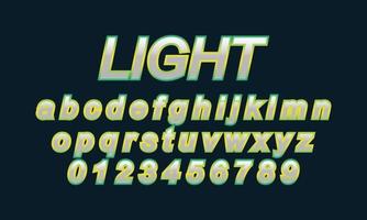 light font alphabet vector