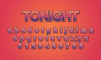 text effect tonight title style vector