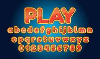 text effect play title style vector