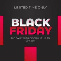 Black friday sale banner template vector
