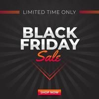 Black friday sale banner template vector