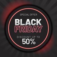 Black friday sale banner template vector