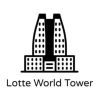 Lotte World Tower vector