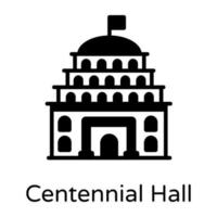 Centennial Hall and Monument vector