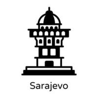 Sarajevo y monumento vector