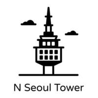 N Seoul Tower vector