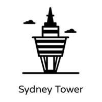 torre y monumento de sydney vector