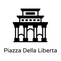 piazza della liberta vector