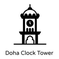 Doha Clock Tower vector