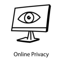 privacidad y monitoreo en línea vector