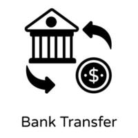 transferencia bancaria y cambio vector