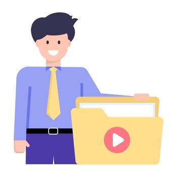 carpeta de datos de video vector