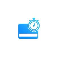 fast payment with card vector icon