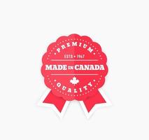 Made in Canada, vector badge