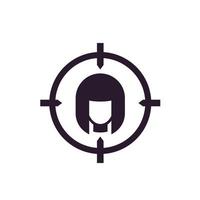 target audience icon on white vector