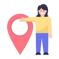 Employee Location and pin vector