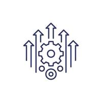 efficiency, efficient process line icon vector