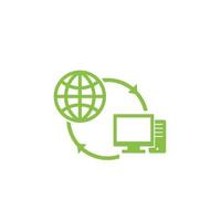 computer network and internet icon vector