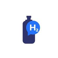hydrogen gas tank icon on white vector