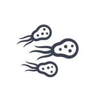 microbes icon on white vector