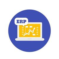 icono de software erp vector