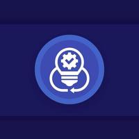 Implementation, execute idea vector icon
