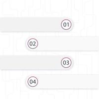 1, 2, 3, 4 pasos, línea de tiempo, elementos de infografía vectorial vector