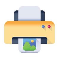 Printer and inkjet vector