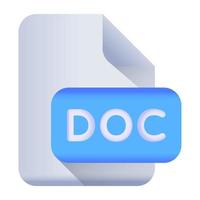 Doc File and Extension vector