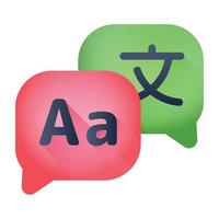 Foreign Language and Chat vector