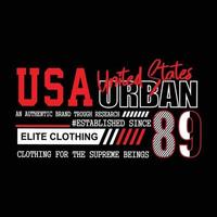 USA urban city T-shirt design vector