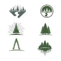 Ilustración de diseño de icono de vector de bosque