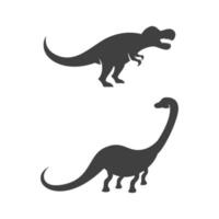 Ilustración de vector de plantilla de icono de dinosaurio