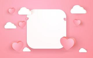 3d geometric elegant pink podium and cloud vector