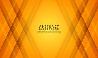 Orange geometric abstract background with 3d diagonal shapes effect vector